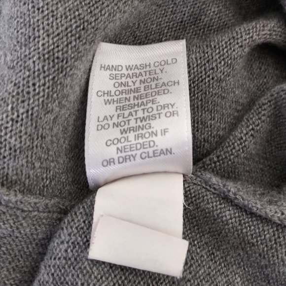 J Jill Grace Tunic Sweater Size XL Gray Wool Blend Side Slits - Picture 6 of 6